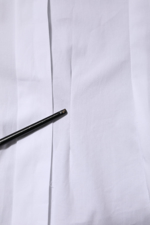 White Cotton Long Sleeves Collared Shirt Top