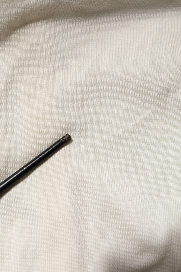 White Silk Lily Embellished Cardigan Sweater