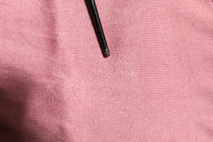 Pink Silk Cropped Crew Neck Cardigan Sweater