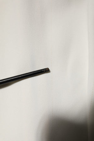 White Round Neck Short Sleeves Blouse Top