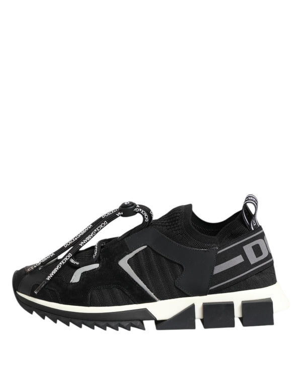 Black White Logo Sorrento Sneakers Shoes