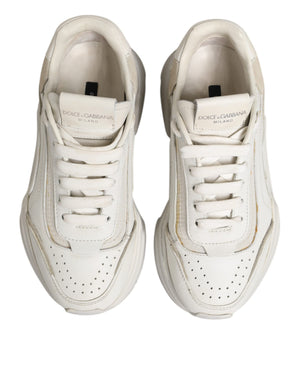 White DAYMASTER Calf Leather Sneakers Shoes