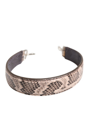 Beige Exotic Leather Handbag Accessory Shoulder Strap