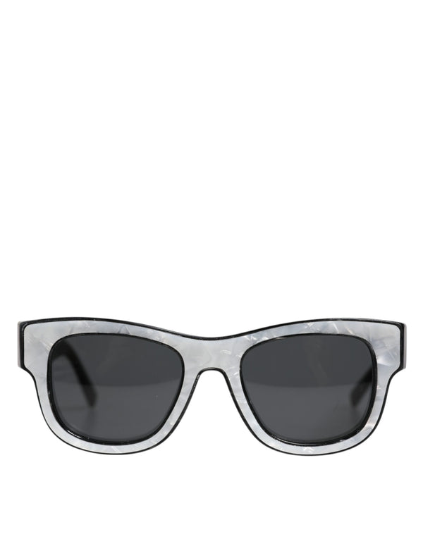 Pearl White Acetate Frame Domenico Deep Shades Sunglasses