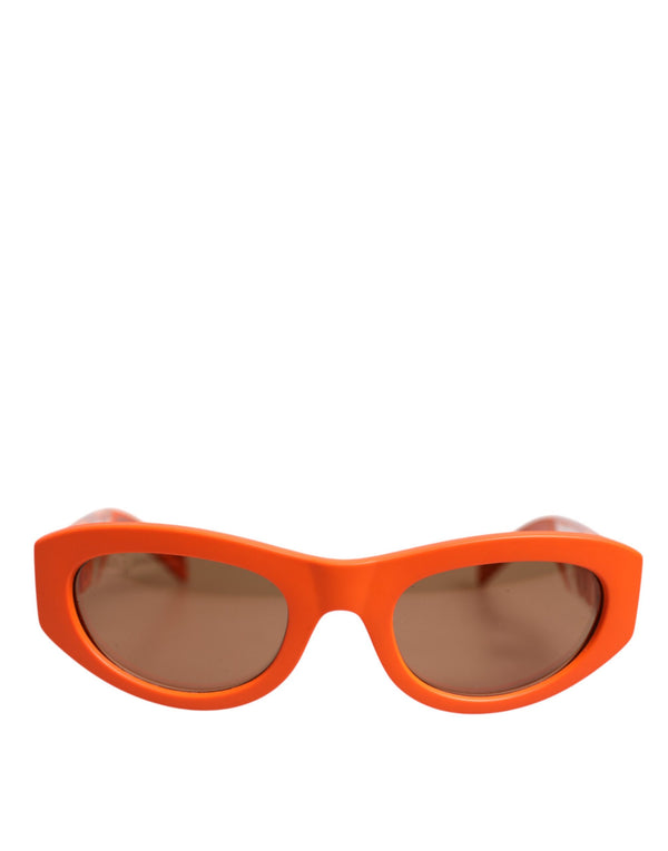 Orange Reborn To Live Oval Frame Logo Eyewear Sunglasses