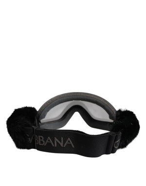 Black Bi0759 Lace Mirrored Ski Goggles Mask Sunglasses