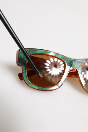 Green Brown Marbled Acetate DG4379-F Eyewear Sunglasses