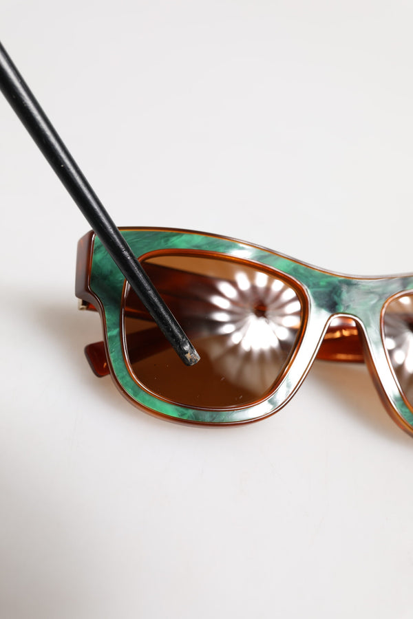 Green Brown Marbled Acetate DG4379-F Eyewear Sunglasses