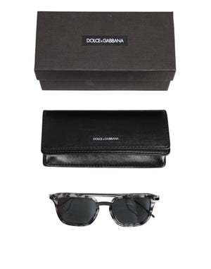 Gray Havana Acetate Square DG4327 Eyewear Sunglasses