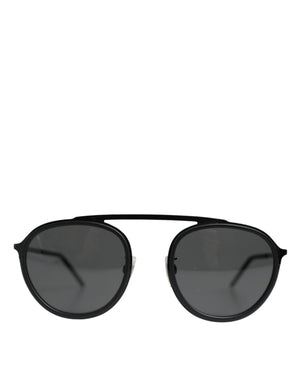 Black Metal Frame Round DG2276 Eyewear Shades Sunglasses