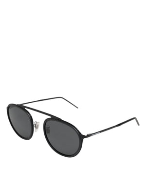 Black Metal Frame Round DG2276 Eyewear Shades Sunglasses