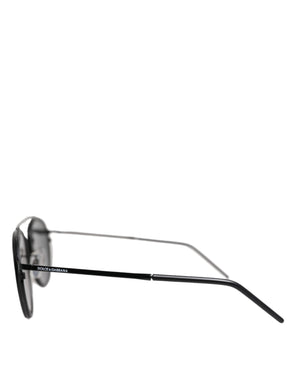 Black Metal Frame Round DG2276 Eyewear Shades Sunglasses