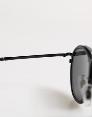Black Metal Frame Round DG2276 Eyewear Shades Sunglasses