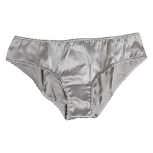 Gray Silk Stretch Bottom Low Waist Panty Underwear