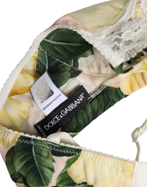 Multicolor Floral Print Non Wire Bra Underwear