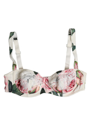 White Floral Balconette Underwired Bra Underwear