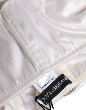 White Silk Underwired Balconette Bra Underwear