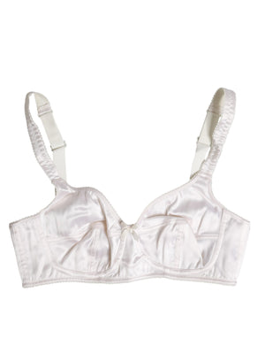 White Silk Balconette Non Wire Bra Underwear