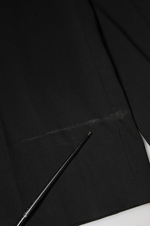 Black Wool High Waist Wide Leg Pants