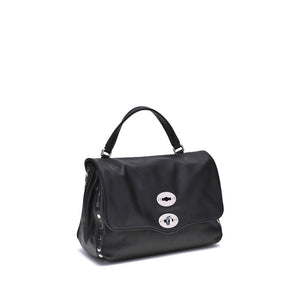 Black Calf Leather Bos Taurus Handbag