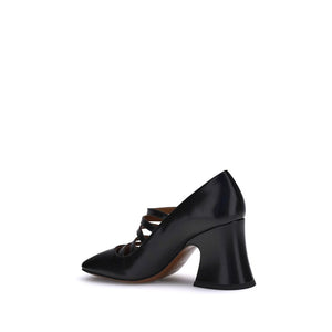 Black Calf Leather Bos Taurus High Heel Pumps