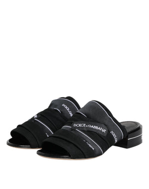 Black Slides Slip On Sandals Shoes