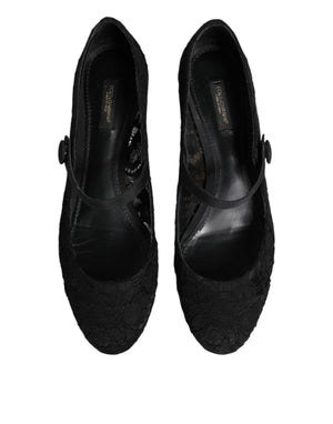 Black Vally Taormina Floral Lace Pumps Shoes