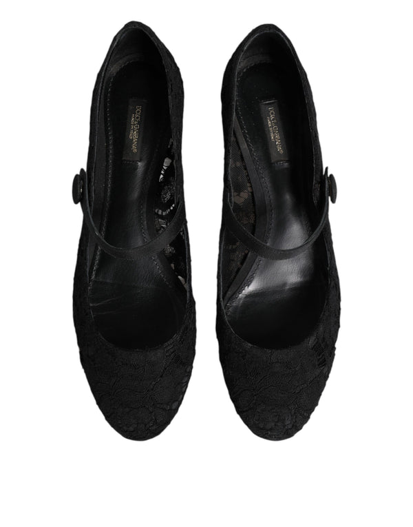 Black Vally Taormina Floral Lace Pumps Shoes