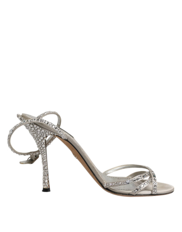 Silver Strass Ankle Strap KEIRA Sandals Shoes