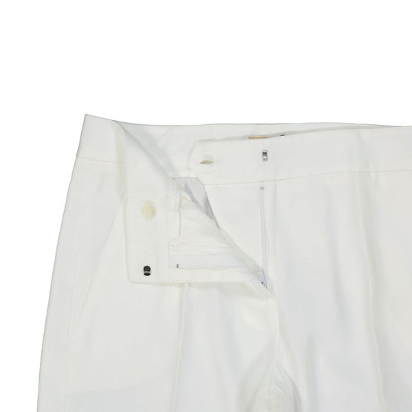 White Polyester Casual Pants