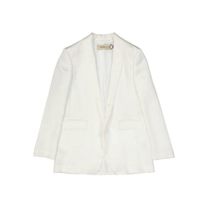 White Polyester Blazer