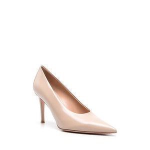 Beige Calfskin High Heel Pumps
