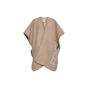 Beige Cashmere Poncho