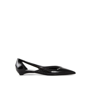 Black Calfskin Ballet Flats