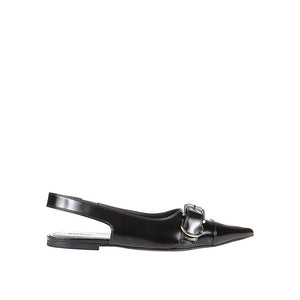 Black Calfskin Ballet Flats