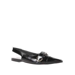 Black Calfskin Ballet Flats