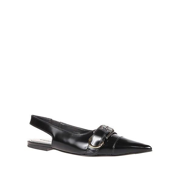 Black Calfskin Ballet Flats