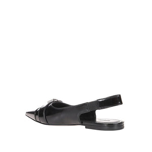 Black Calfskin Ballet Flats