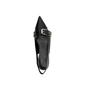 Black Calfskin Ballet Flats