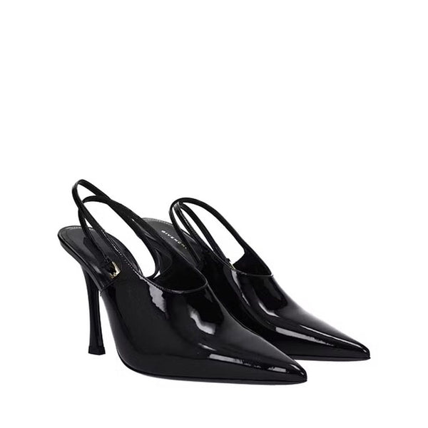 Black Calfskin High Heel Pumps