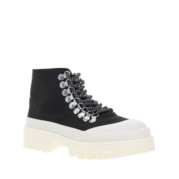 Black Canvas Chunky Sneakers