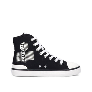 Black Canvas High Top Sneakers