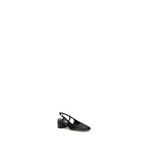Black Calf Leather Bos Taurus Mid Heel Pumps