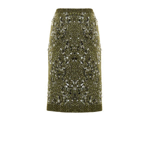 Green Viscose Mini Skirt