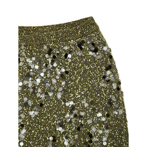 Green Viscose Mini Skirt