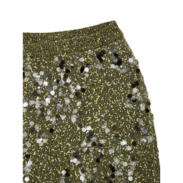 Green Viscose Mini Skirt