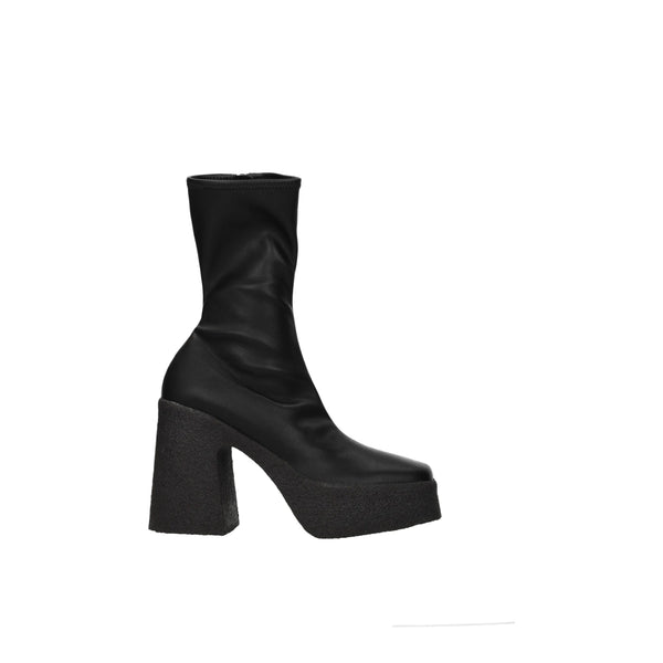 Black Leather Ankle Boots