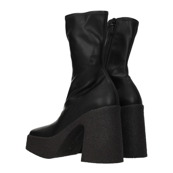 Black Leather Ankle Boots