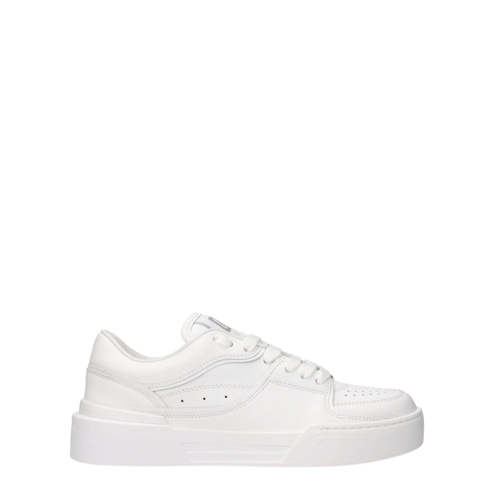 White Leather Low Top Sneakers