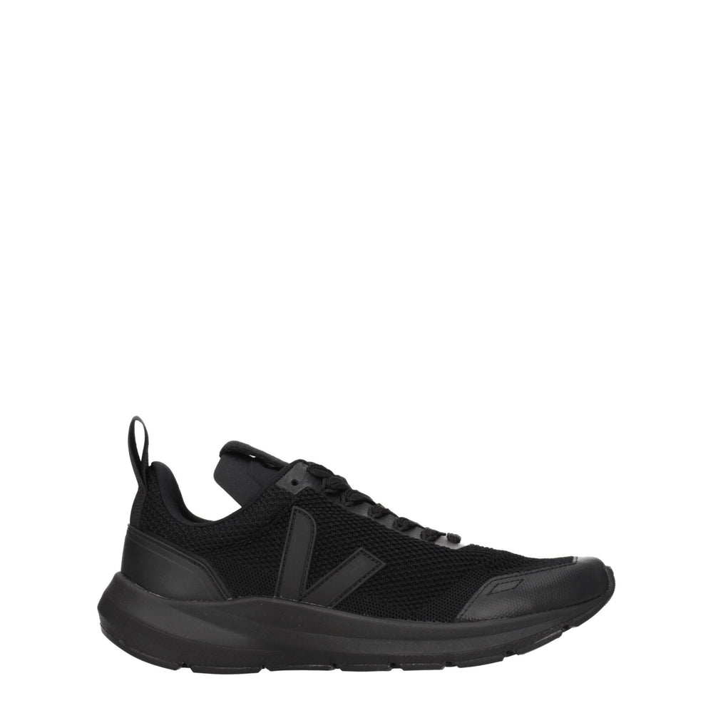 Black Fabric Athletic Sneakers